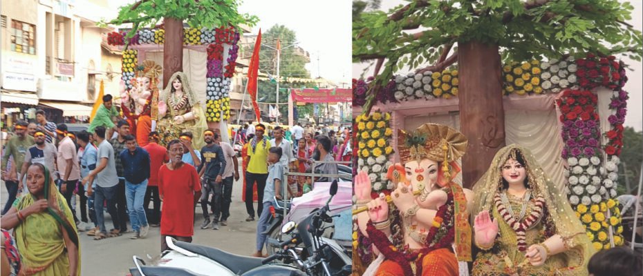 Ganesha festival complete after procession by Vadipara Yuva Mandal of Surendranagar city