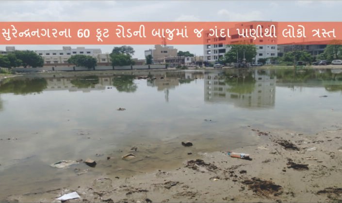 Surendranagar- સુરેન્દ્રનગરના 60 ફૂટ રોડની બાજુમાં જ ગંદા પાણીથી લોકો ત્રસ્ત 1 People affected by dirty water right next to 60 feet road in Surendranagar