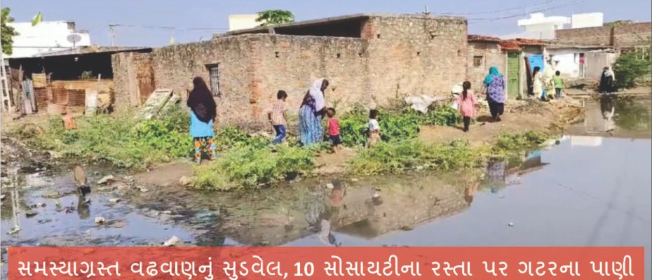 Sudwell of problematic wadhwan sewage on 10 society road